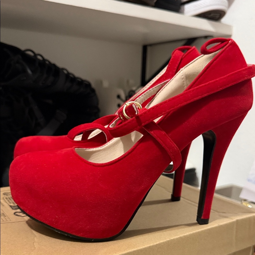 Elegant Red High Heels